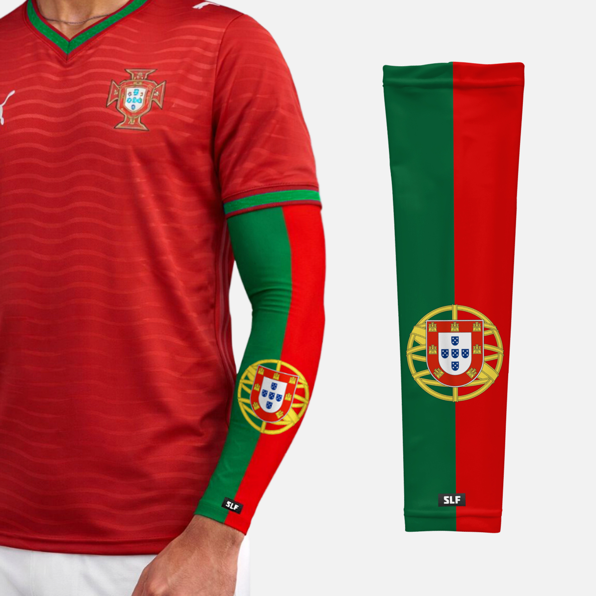 Portugal Flag Arm Sleeves - Pair