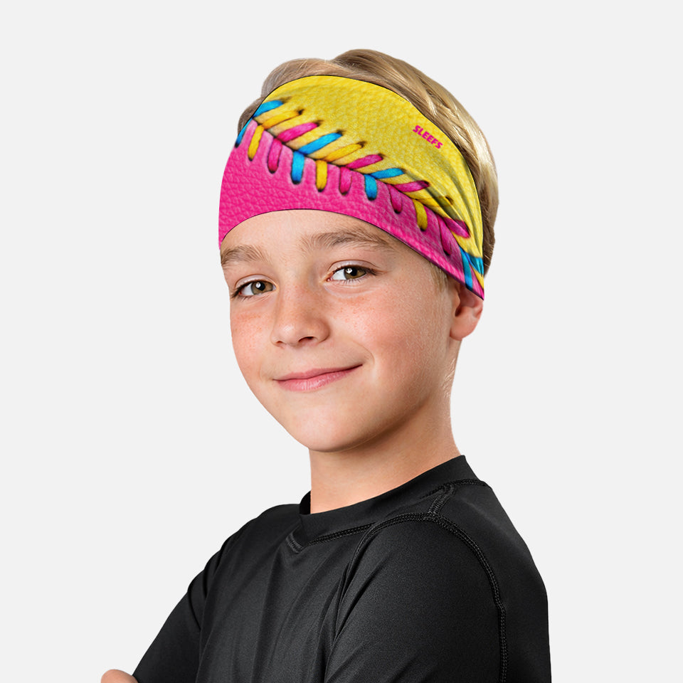 Baseball Lace Power Pink Kids Headband