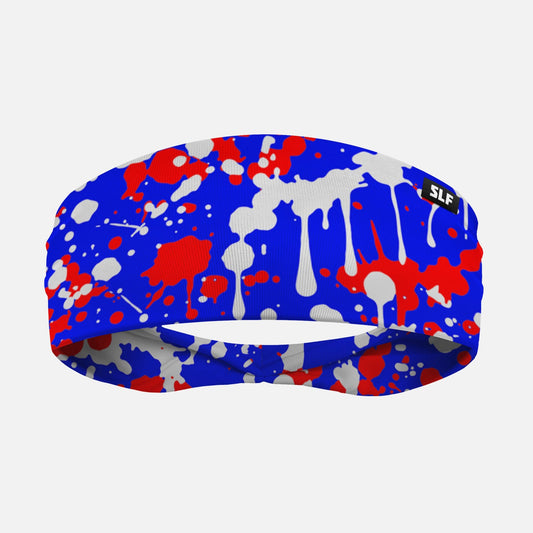 Splatter Blue Power Rush Headband