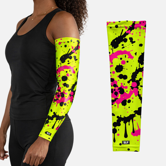 Splatter Green Neon Arm Sleeve