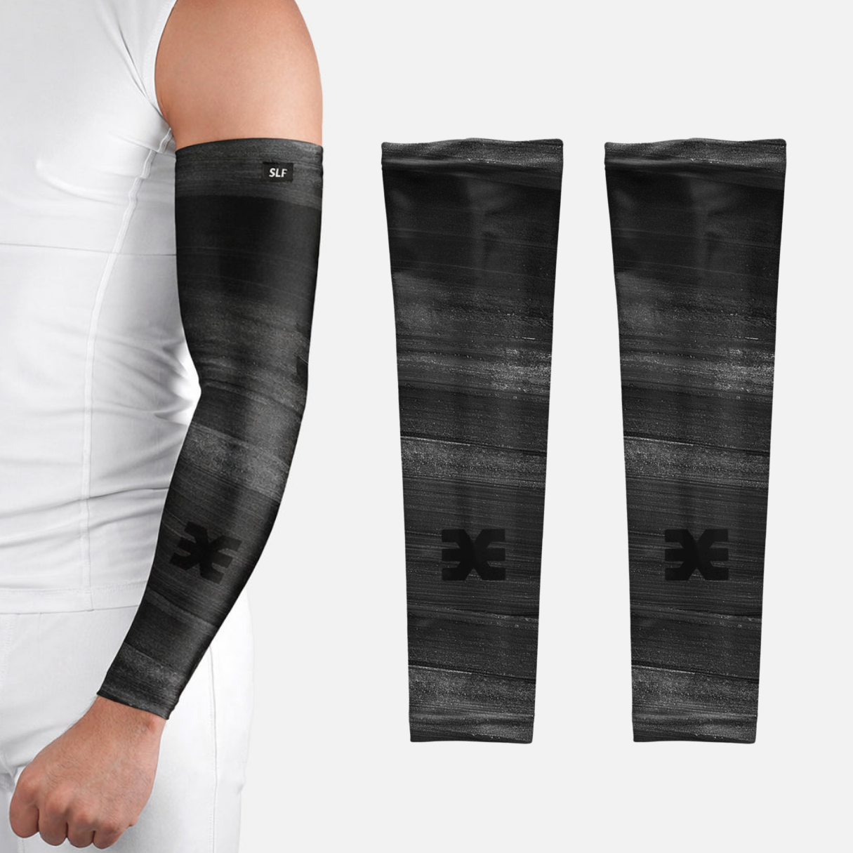 Stealth Core Dark Gray Running Sleeves - Pair