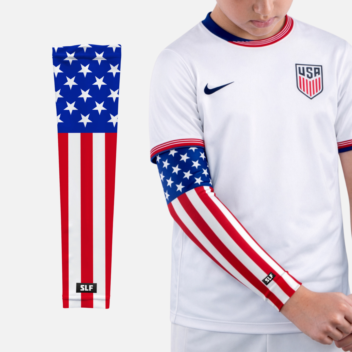 United States Flag Kids Arm Sleeves - Pair