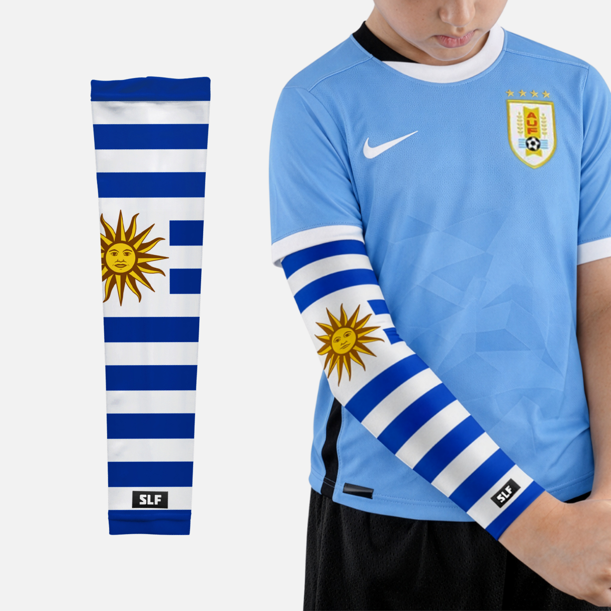 Uruguay Flag Kids Arm Sleeves - Pair