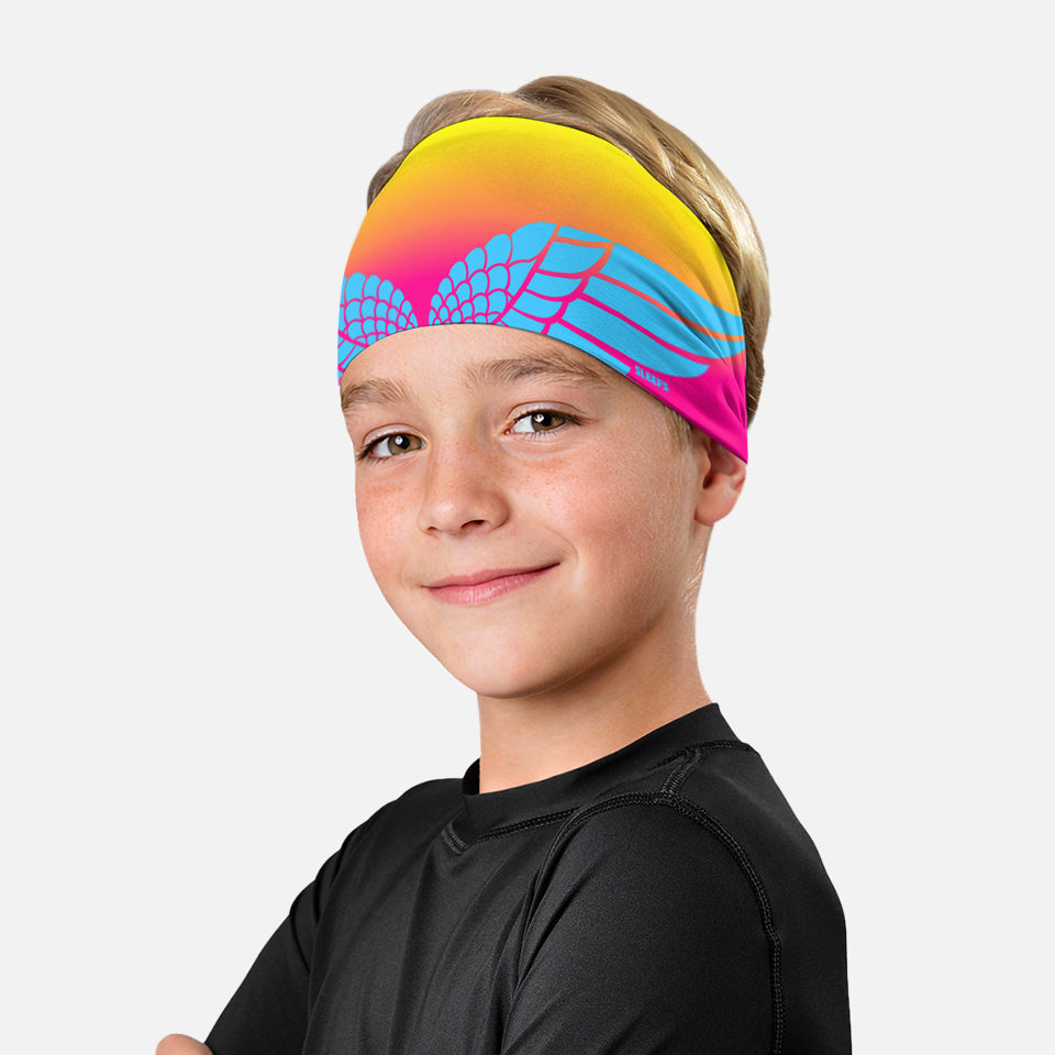 Neon Wings Sunset Kids Headband